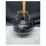 Vintage Japan black glazed red ware teapot