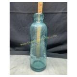 Early antique aqua glass Hutchinson soda bottle