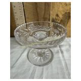 Heavy crystal pedestal bowl