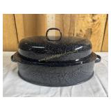 Small enamel ware roaster
