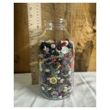 Large jar of buttons no lid