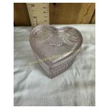 Pink crystal heart shaped box
