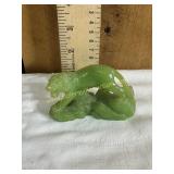Faux jade/resin tiger figurine