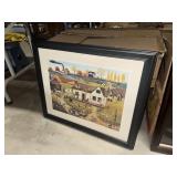 Framed folk art print Old Peddler Man by Cindy