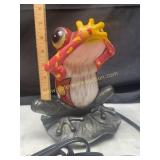 Whimsical Tiffany style frog table lamp hand