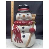 Christmas snowman cookie jar