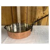 Copper and stainless steel skillet