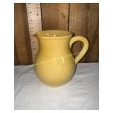 Yellow Italian splatter ware pitcher