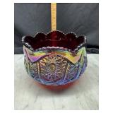 Indiana glass heirloom sunset bowl with scalloped