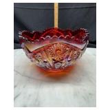 Indiana glass heirloom sunset bowl with saw tooth