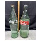 Vintage glass Coca-Cola bottles