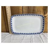 Rï¿½rstrand Swedish blue platter has small chip
