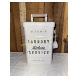 Metal laundry soap canister
