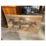 Rustic galloping horse sign