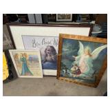3 framed angel prints