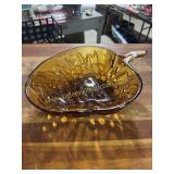 Indiana glass amber grape bowl