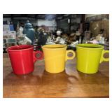 3 fiesta ware mugs