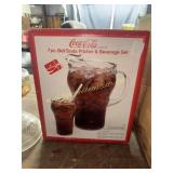 Coca-Cola pitcher and beverage set