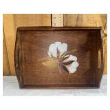 Hand painted cotton tray