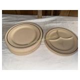 8 vintage Sterling desert tan cafe dishes