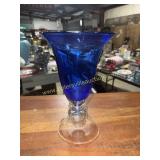 Cobalt art glass vase