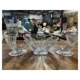 Crustal bowl and cornucopia vases