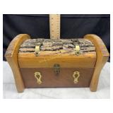 Wood bark treasure chest