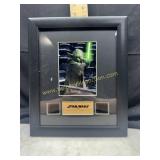 Star Wars yoda character cell framed with COA