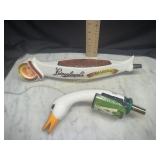 Beer tap handles goose island and leinenkugels