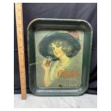 Hamilton king girl Coca-Cola metal tray
