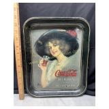 Hamilton king girl Coca-Cola metal tray
