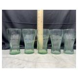 5 Coca-Cola glasses