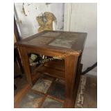 Slate top side table