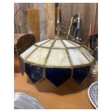 Leaded glass hanging lamp