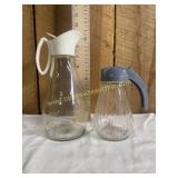 2 vintage syrup pitchers
