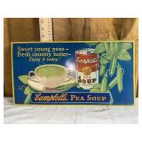 Campbellï¿½s pea soup metal sign