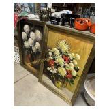 Large 3ft vintage MCM prints on board Rudolph