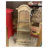 Midcentury pyramid style hanging wall shelf with