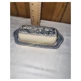 Vintage Royal China currier & Ives blue and white