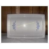 Corningware blue flower broiler platter