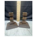 Pair of vintage wooden candle sticks