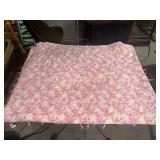 Vintage pink floral knot quilt- cottage core