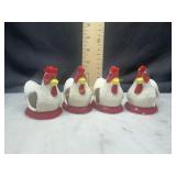 Vintage ceramic chicken napkin holders