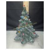 Vintage ceramic Christmas tree- no base- lighted