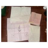 4 vintage pillow cases- different sizes