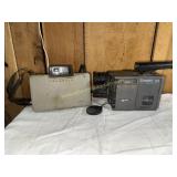 Vintage Polaroid camera and video recorder