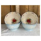 Set of 4 pioneer woman sweet rose bowls