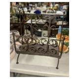 Wrought iron magazine rack