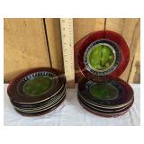 16 pier 1 multi color fiesta lunch plates