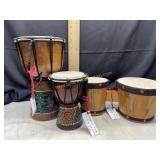 Djembe and bongo drums
